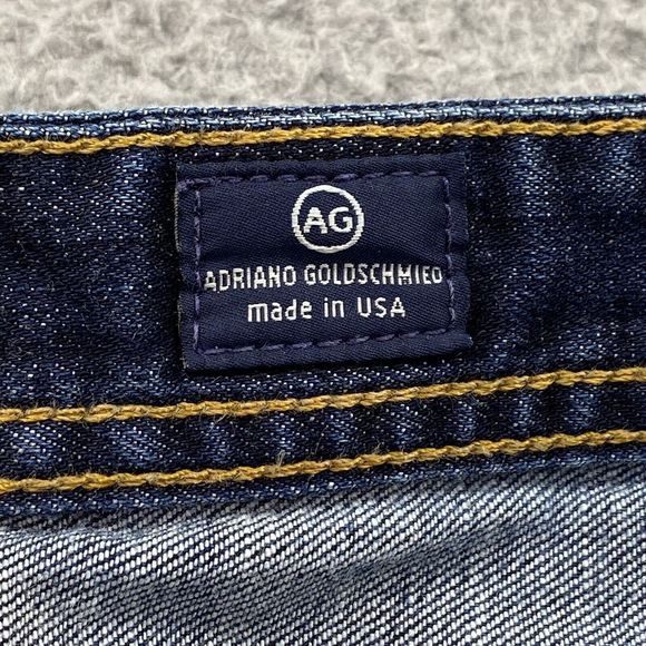 AG Adriano Goldschmied Men's Straight Jeans - Dark Blue - Picture 9 of 16